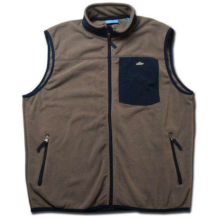 Fleece Vest in Grey by Coast - Country Club Prep
