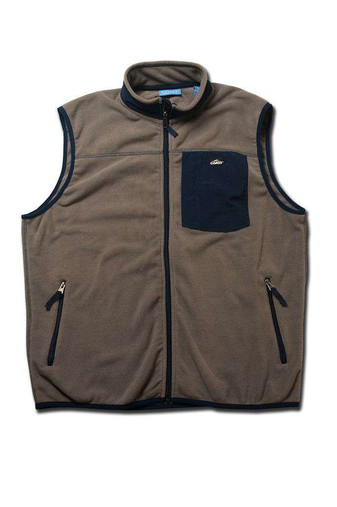 Fleece Vest in Grey by Coast - Country Club Prep