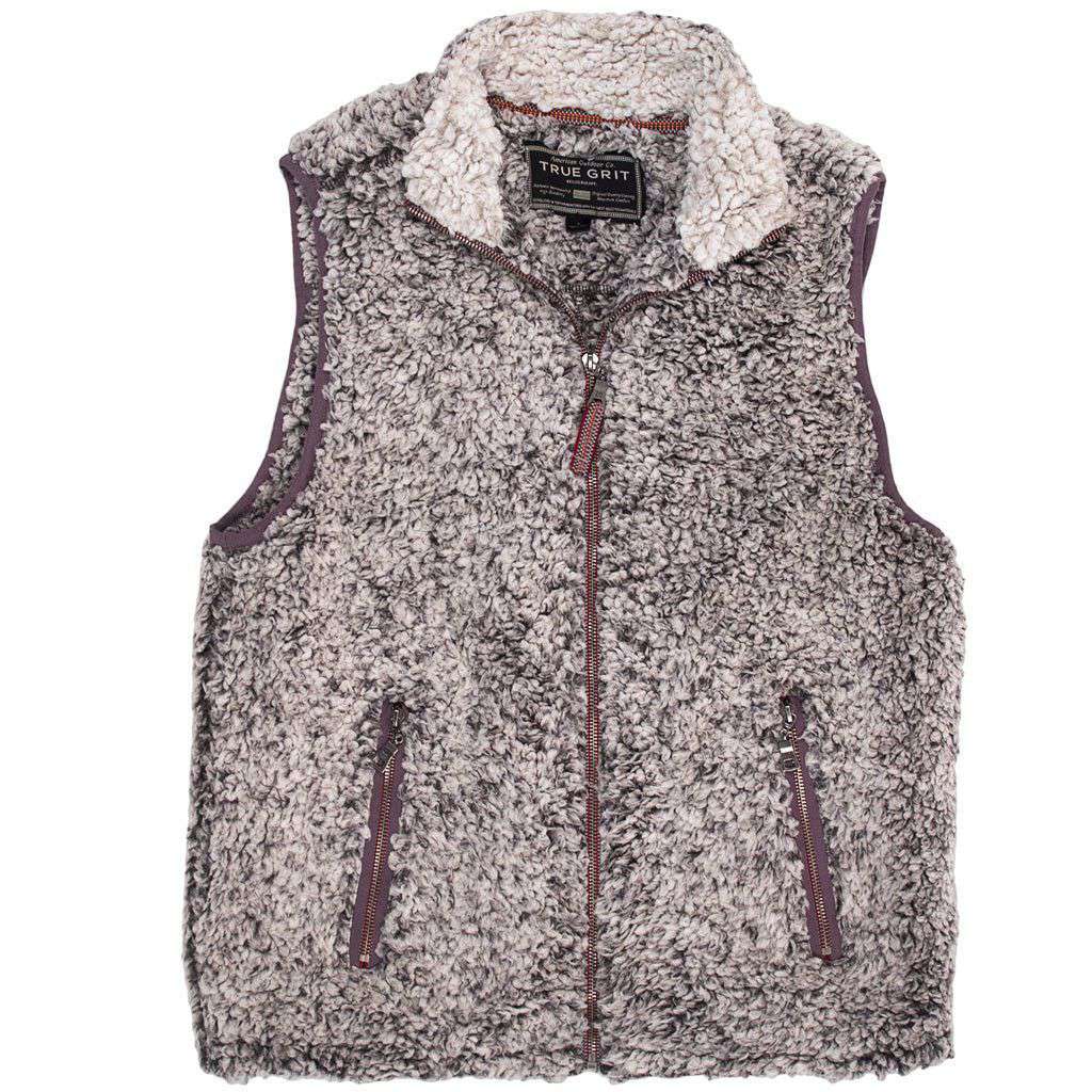 Frosty Tipped Double Up Vest in Charcoal by True Grit - Country Club Prep