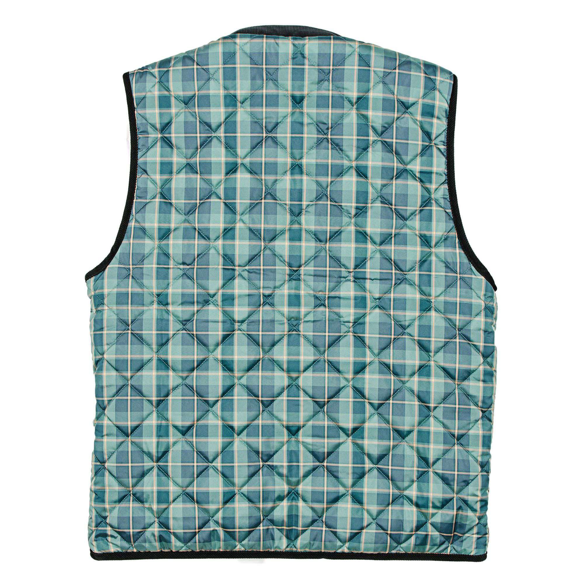 Harper Reversible Vest in Dark Green Tartan and Navy by Southern Marsh - Country Club Prep