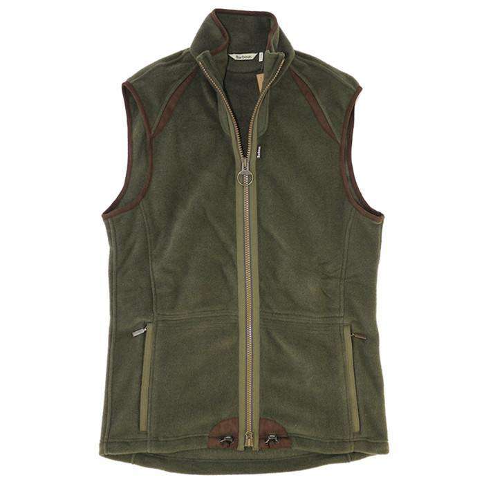 Langdale Fleece Gilet in Olive by Barbour - Country Club Prep