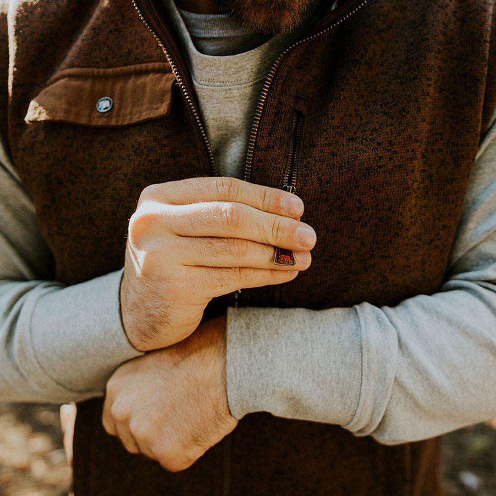 Lincoln Fleece Vest in Brown by The Normal Brand - Country Club Prep