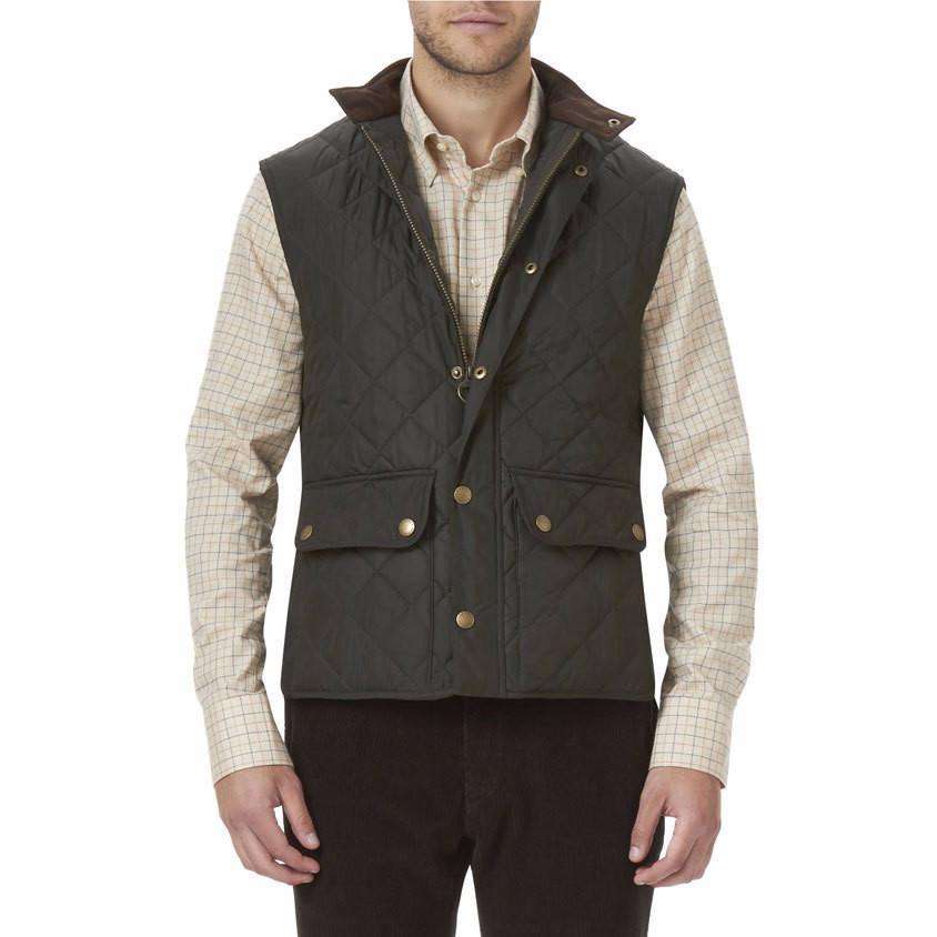 Lowerdale Quilted Gilet in Dark Green by Barbour - Country Club Prep