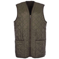 Polarquilt Waistcoat Zip-in Liner in Olive by Barbour - Country Club Prep