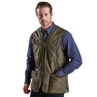 Polarquilt Waistcoat Zip-in Liner in Olive by Barbour - Country Club Prep