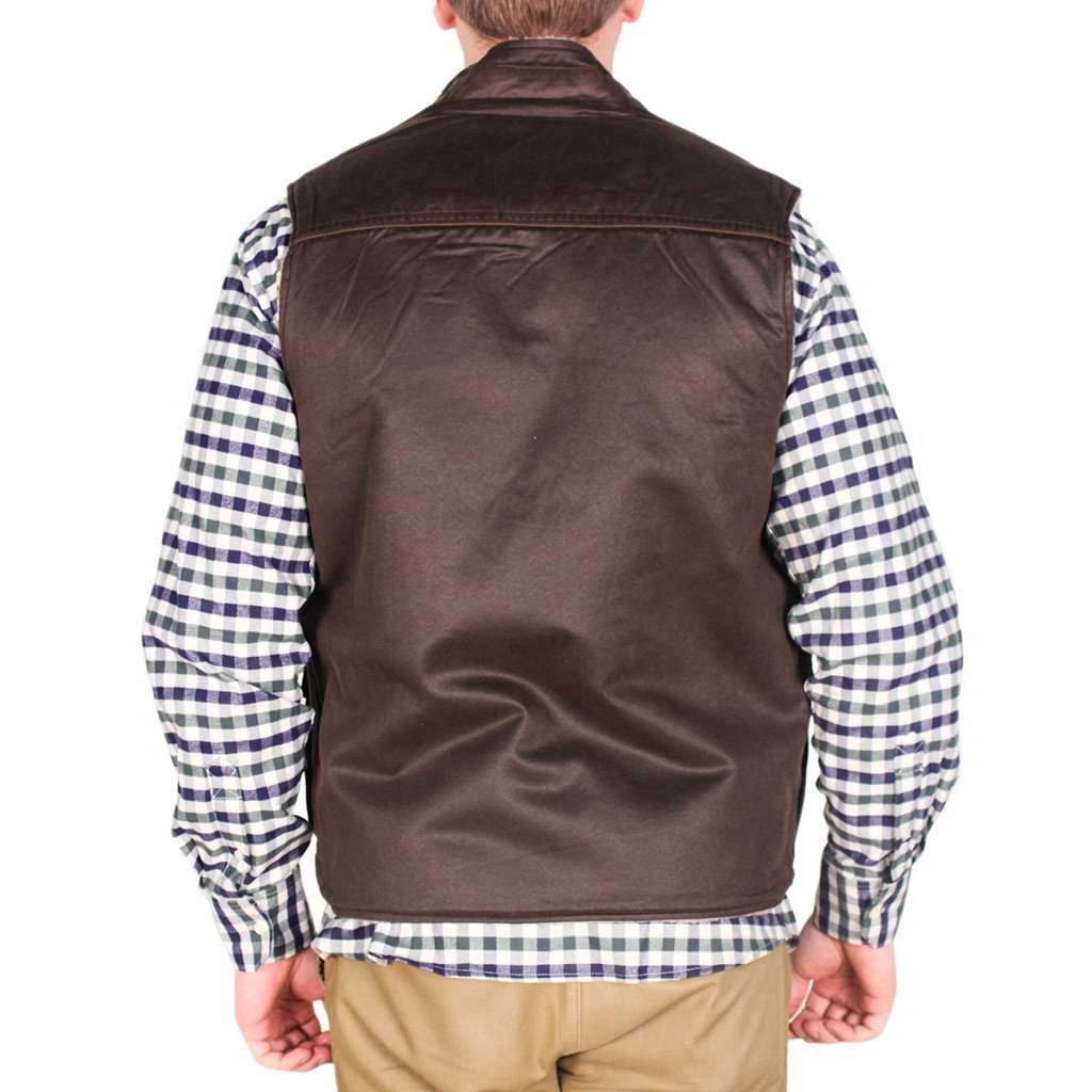 Reversible Sherpa Vest in Brown & Khaki by Madison Creek Outfitters - Country Club Prep