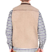 Reversible Sherpa Vest in Brown & Khaki by Madison Creek Outfitters - Country Club Prep