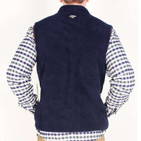 Reversible Sherpa Vest in Navy & Khaki by Madison Creek Outfitters - Country Club Prep