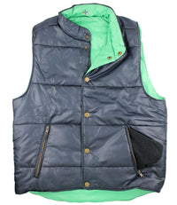 Reversible Vest in Navy and Evergreen by Castaway Clothing - Country Club Prep