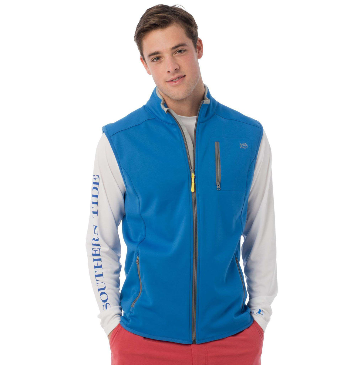 Tide To Trail Performance Vest in Royal Blue by Southern Tide - Country Club Prep