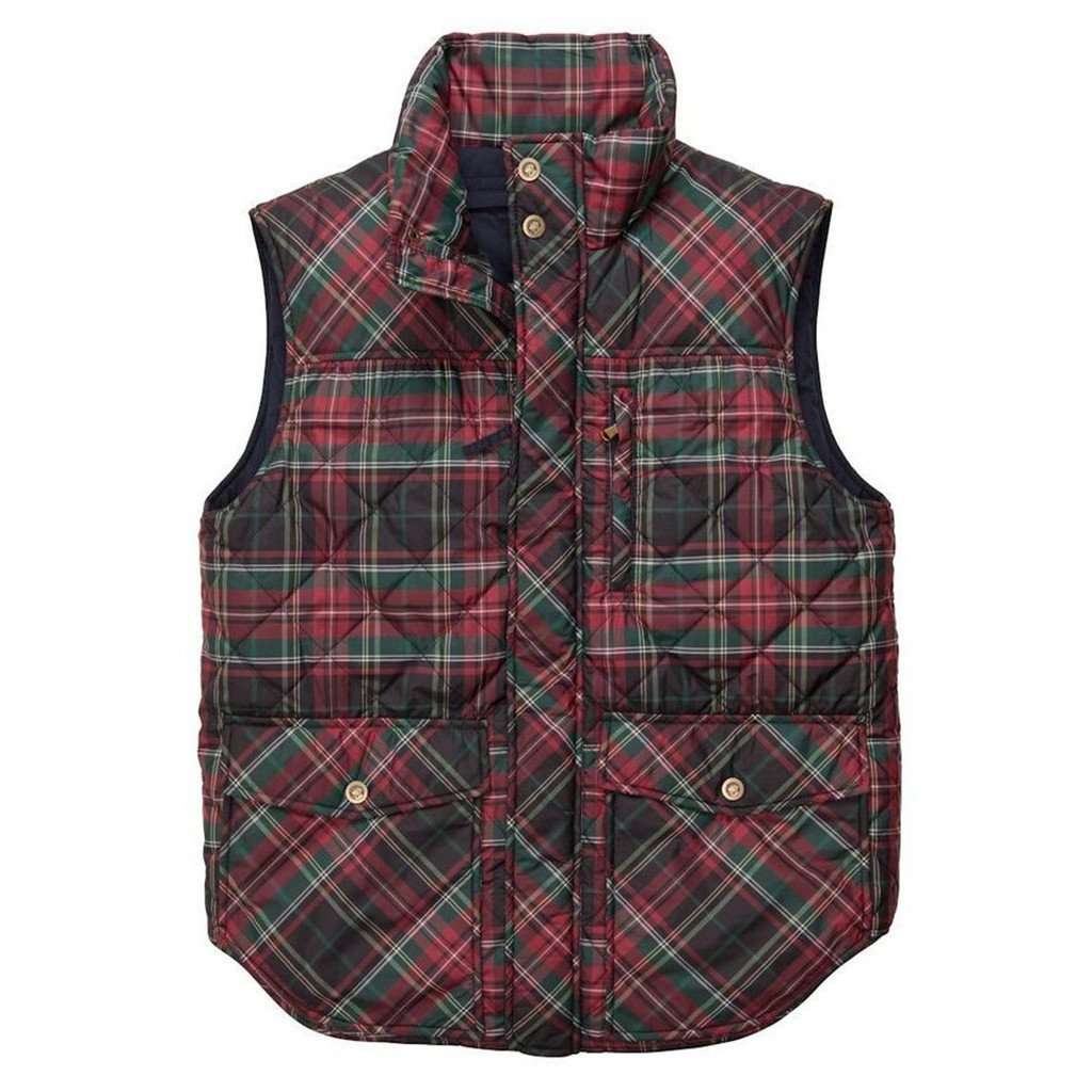 Varsity Vest in Red Tartan by Southern Proper - Country Club Prep