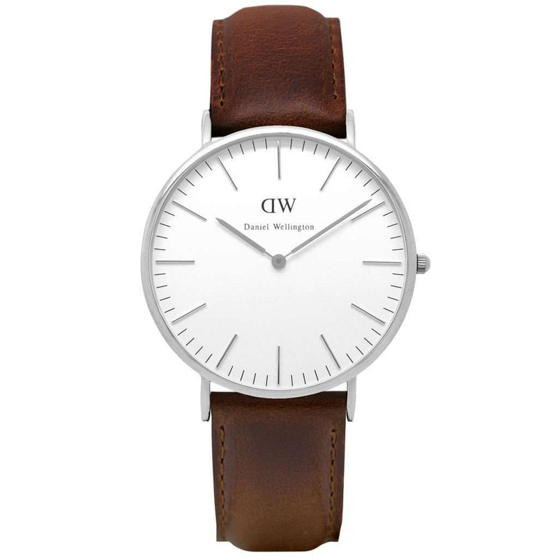 Men's Classic Bristol Watch in Silver by Daniel Wellington - Country Club Prep