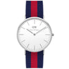 Men's Classic Oxford Watch in Silver by Daniel Wellington - Country Club Prep