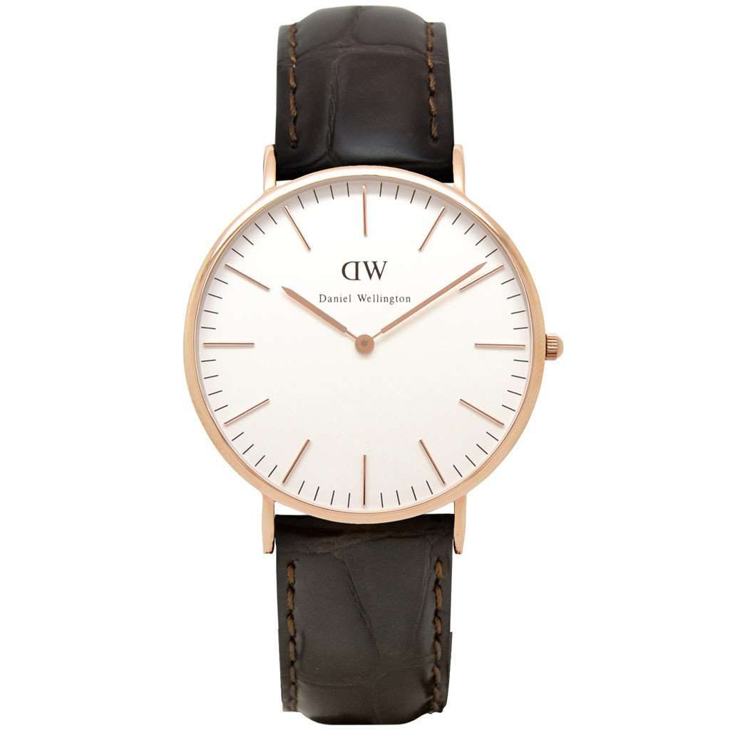 Men's Classic York Watch in Rose Gold by Daniel Wellington - Country Club Prep