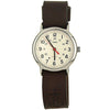 Sounder Timex Field Watch in Silver with Chocolate Band by Sounder Goods - Country Club Prep