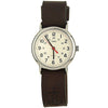 Sounder Timex Field Watch in Silver with Chocolate Band by Sounder Goods - Country Club Prep