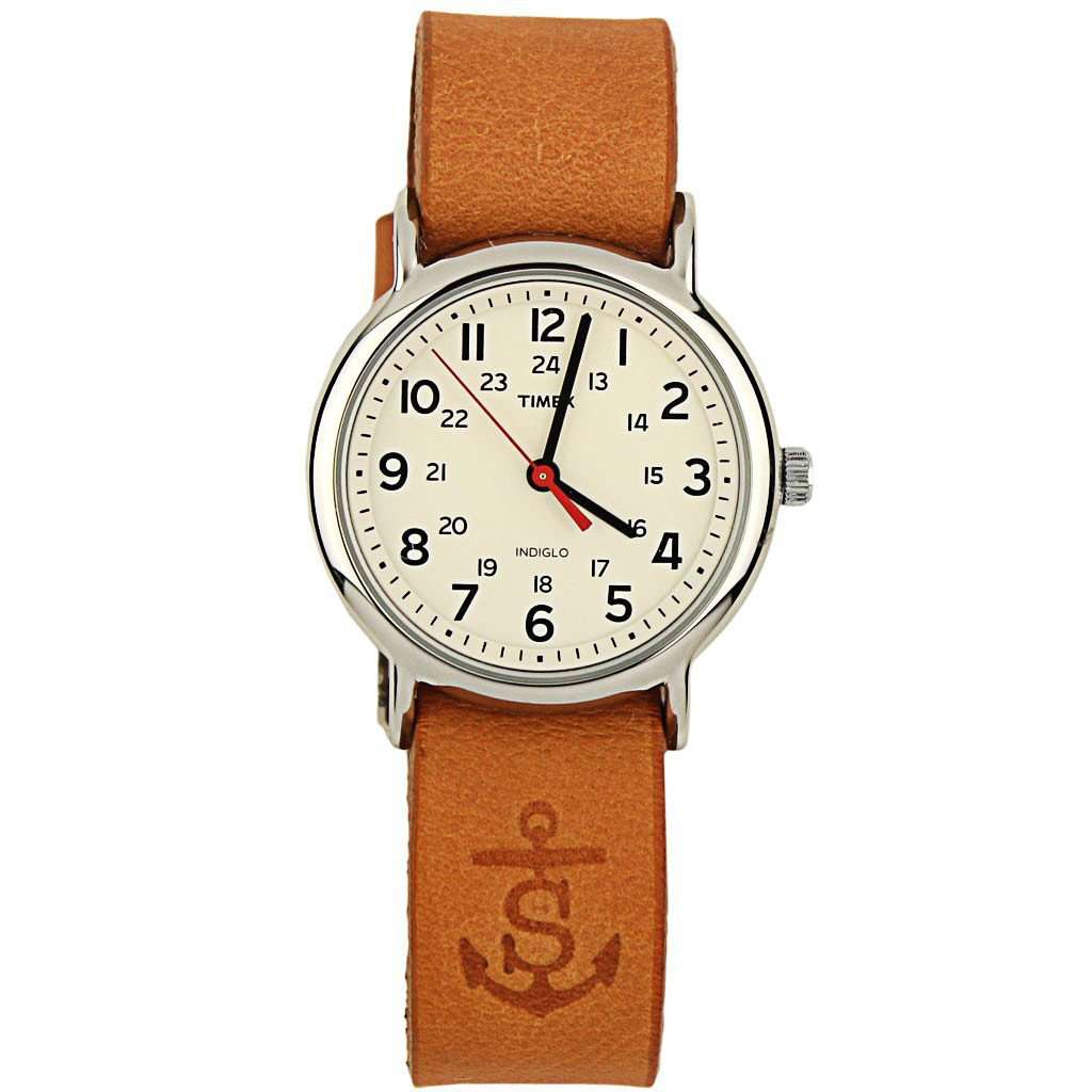 Sounder Timex Field Watch in Silver with Tan Band by Sounder Goods - Country Club Prep