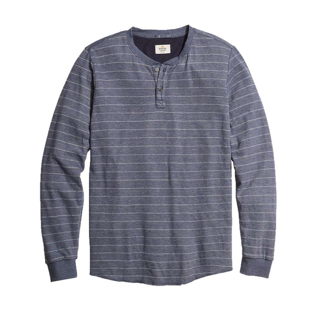 Double Knit Henley by Marine Layer - Country Club Prep