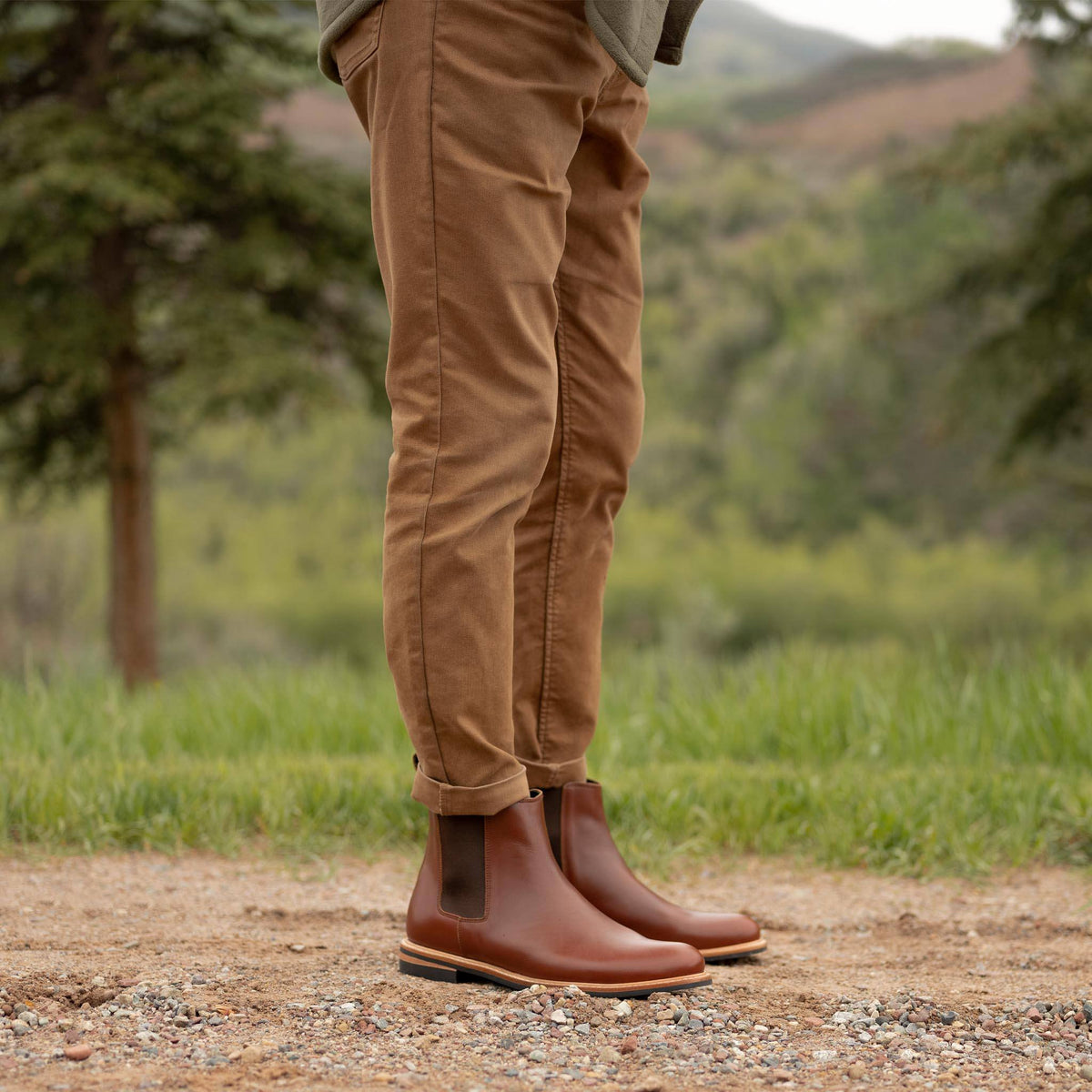 Men's All-Weather Chelsea Boot in Brandy by Nisolo - Country Club Prep