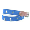 Mint Julep Leather Tab Belt in Blue by Country Club Prep - Country Club Prep