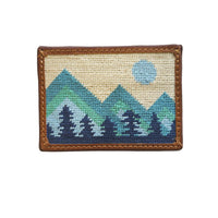 Mod Mountain Needlepoint Credit Card Wallet by Smathers & Branson - Country Club Prep