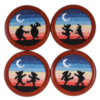 Grateful Dead Moondance Needlepoint Coasters by Smathers & Branson - Country Club Prep