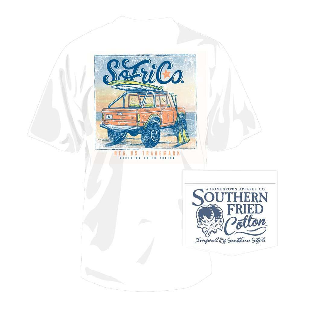 Morning Surf in White by Southern Fried Cotton - Country Club Prep