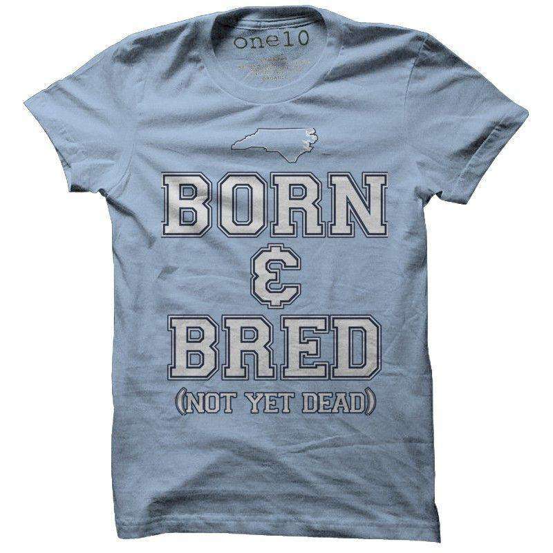Tar Heel Born & Bred Tee in Carolina Blue by One 10 Threads - Country Club Prep
