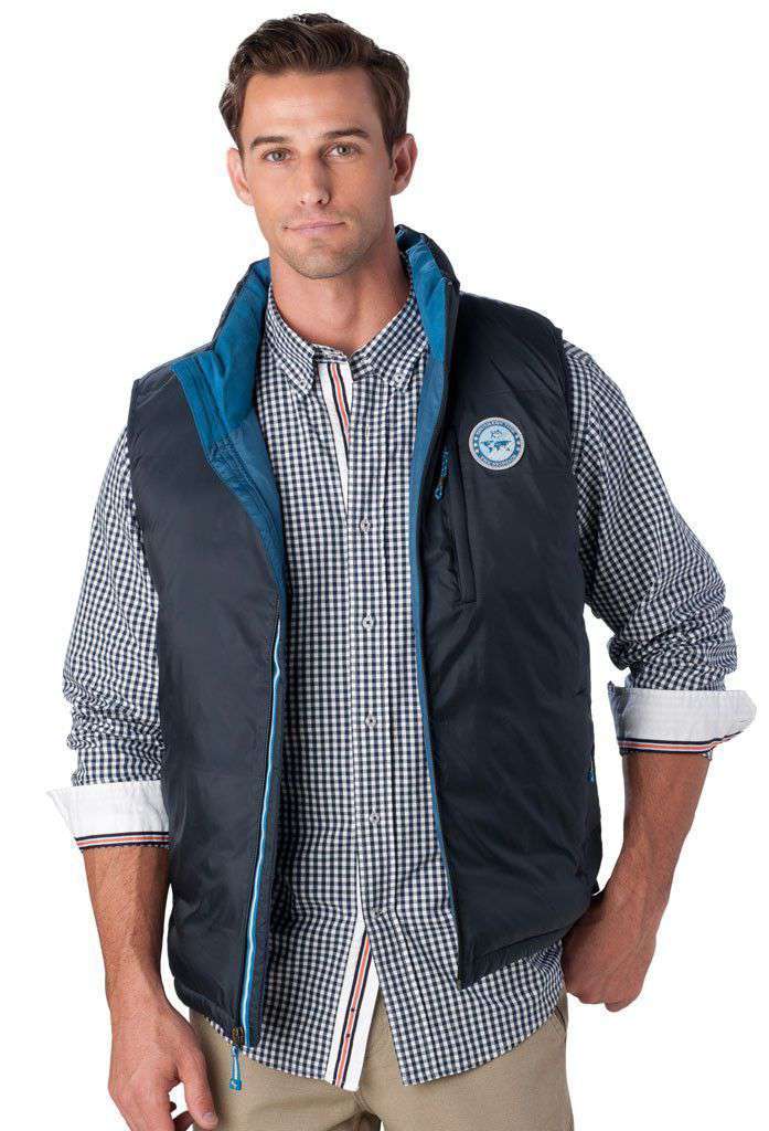 Charlottesville Down Vest in Navy by Southern Tide - Country Club Prep