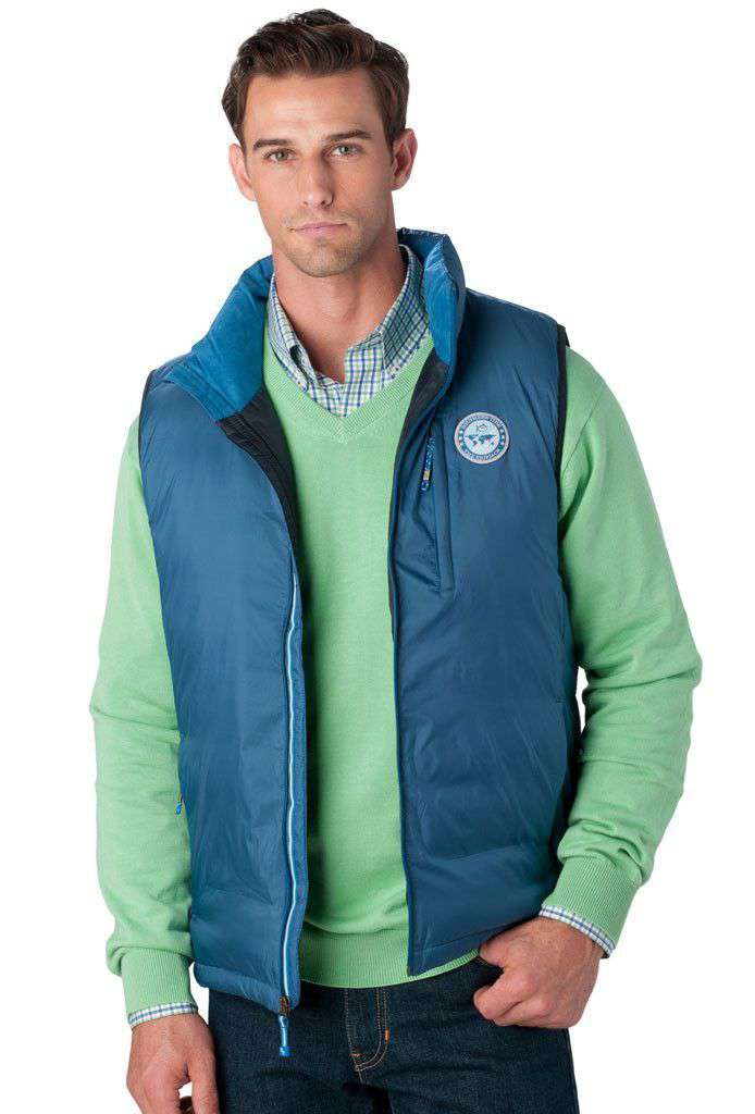 Charlottesville Down Vest in Trust Fund Blue by Southern Tide - Country Club Prep