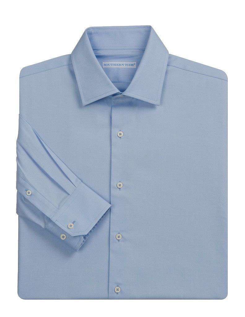 The Gentleman's Spread Collar Sport Shirt in Blue by Southern Tide - Country Club Prep