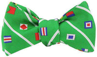 Nautical Signal Flag Bow Tie in Kelly Green by Anchored Style - Country Club Prep