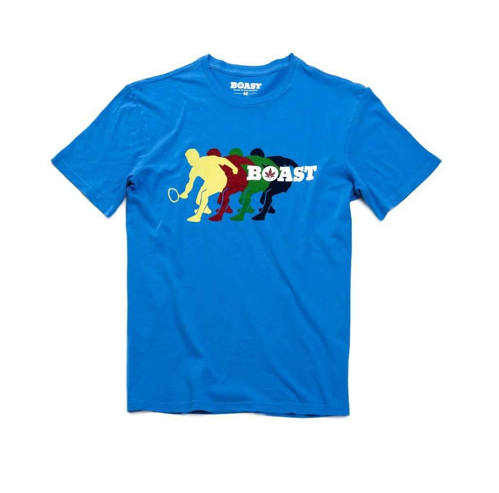 Wordmark Silhouette Tee in Blue by Boast - Country Club Prep