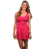 Pleated Scoop Neck Court Dress in Fuchsia by Boast - Country Club Prep