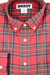 Plaid Button Down Shirt in Traditional Red by Boast - Country Club Prep