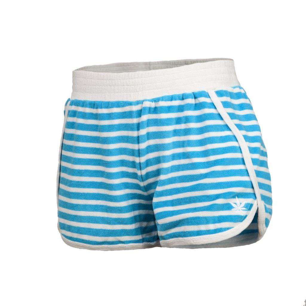 Terry Short in Aqua and White Stripe by Boast - Country Club Prep