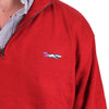 Cotton 1/4 Zip Sweater in Crimson by Country Club Prep - Country Club Prep