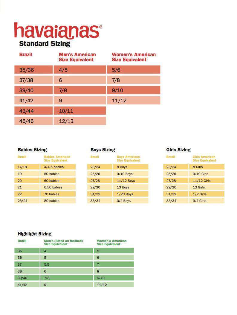 Havaianas Shoe Size Guide Australia To Us Slim Logo Pop-Up Sandals