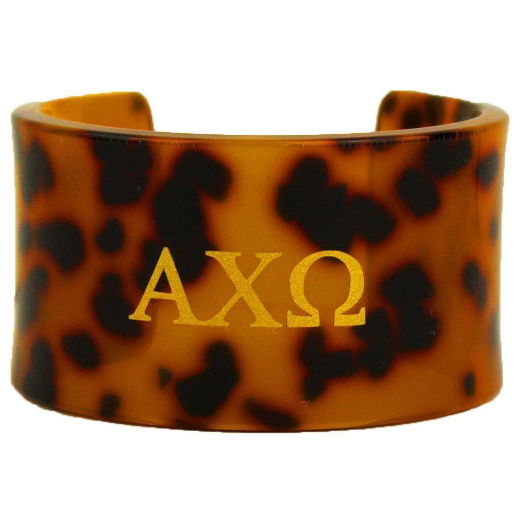 Alpha Chi Omega Tortoise Cuff Bracelet by Fornash - Country Club Prep