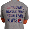 Tailgate Harder Tee in Grey with Red Helmet by Southern Proper - Country Club Prep