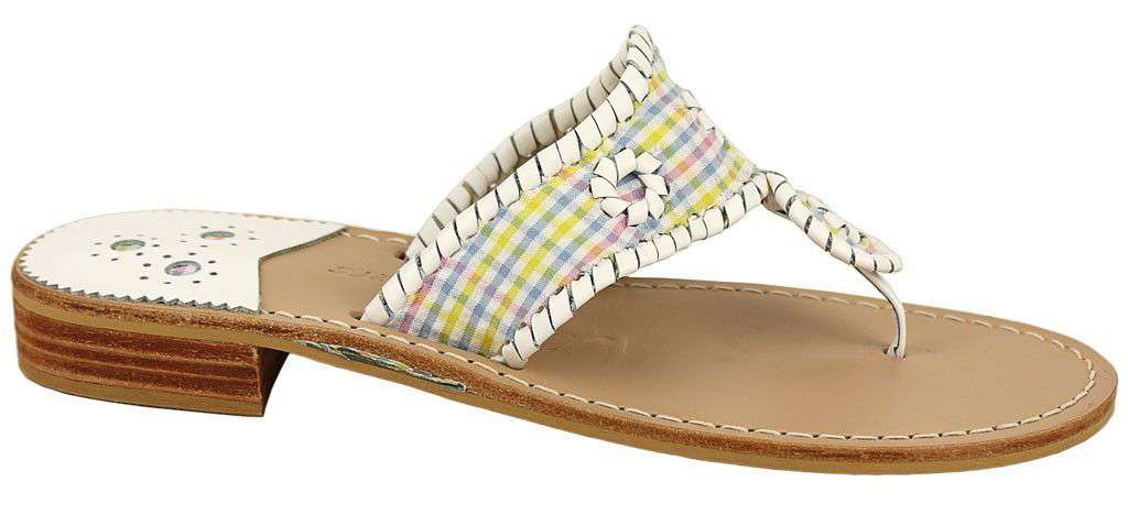 Exclusive Multicolor Gingham Seersucker Jack Sandals by Jack Rogers - Country Club Prep