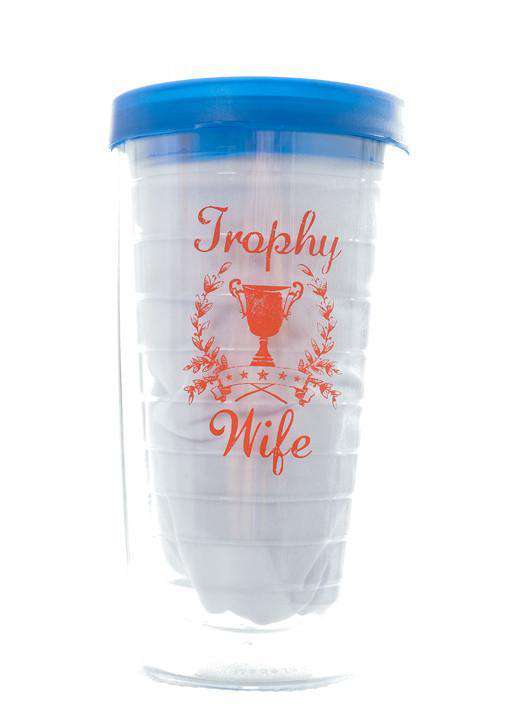 Trophy Wife Tumbler in Blue and Coral by Judith March - Country Club Prep