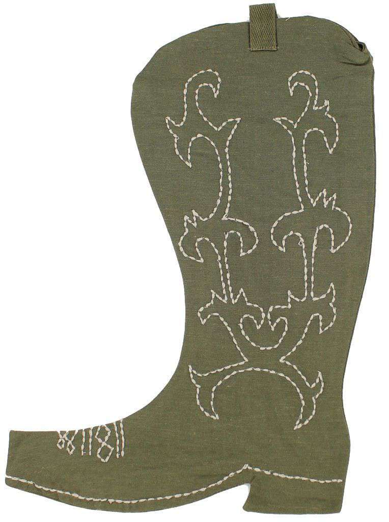 Cowboy Boot Christmas Stocking in Brown by Judith March - Country Club Prep