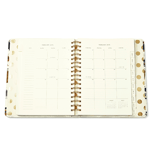 17 Month Large Agenda in Bookshelf Pattern by Kate Spade New York - Country Club Prep