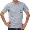 Nautical Flag Pocket Tee Shirt in Grey by Anchored Style - Country Club Prep