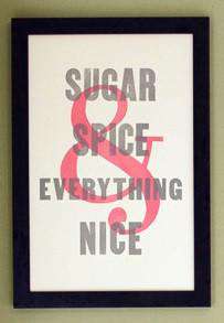 What Folks Are Made Of in Sugar and Spice Hand Pressed Print by The Old Try - Country Club Prep