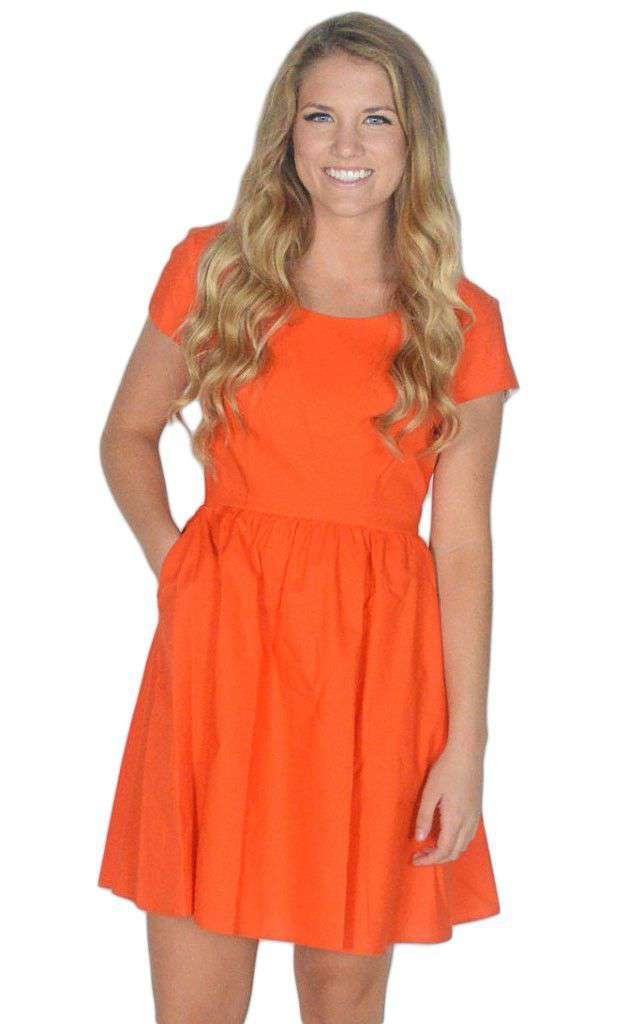The Sheridan Dress in Orange by Lauren James - Country Club Prep