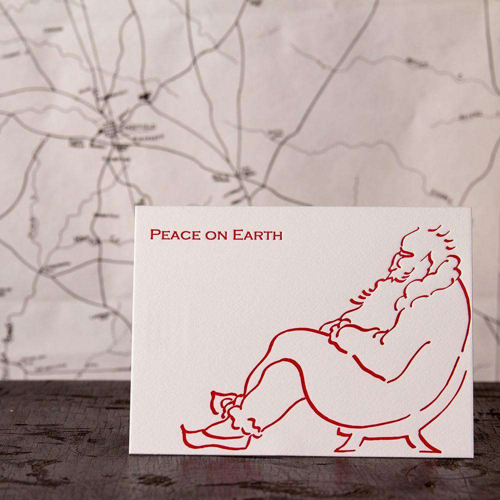 Relaxing Santa Greeting Cards by Ancesserie - Country Club Prep
