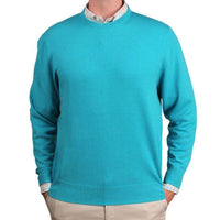 Yacht Club Cashmere Crew Neck Sweater in Reef Green by Country Club Prep - Country Club Prep