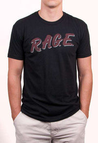 R.A.G.E. Short Sleeve Vintage Tee in Black by Rowdy Gentleman - Country Club Prep